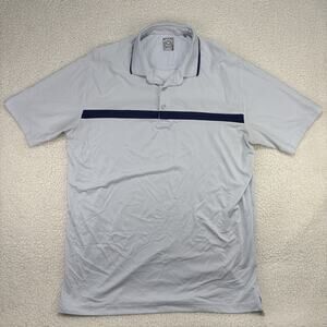 Callaway Opti Dri Swing Tech Gray Stripe Golf Polo Mens XL Shirt Casual